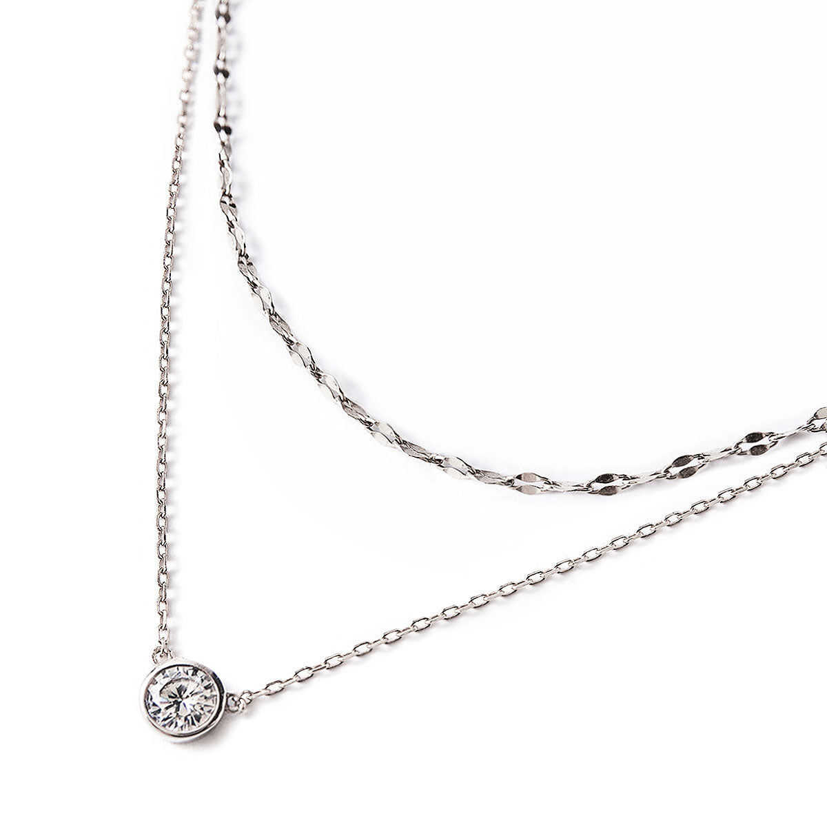Delicate Chain Crystal Disc Layered 