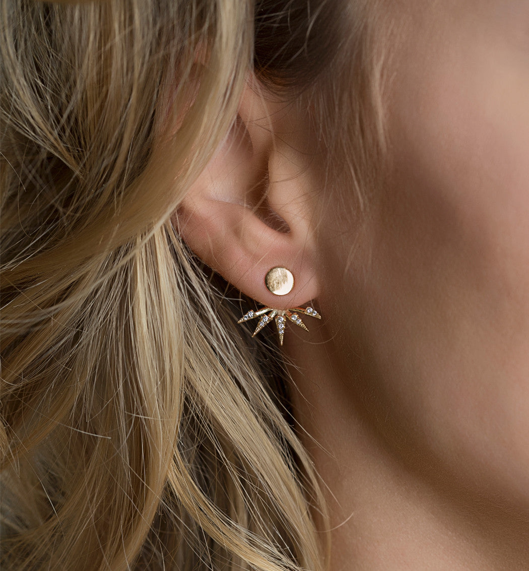 Gold Ear Jacket Earring Dainty Jewelry Dainty Gold Earrings Ear JAcket Gold Unique Jewelry Ear Climber Trending Jewelry