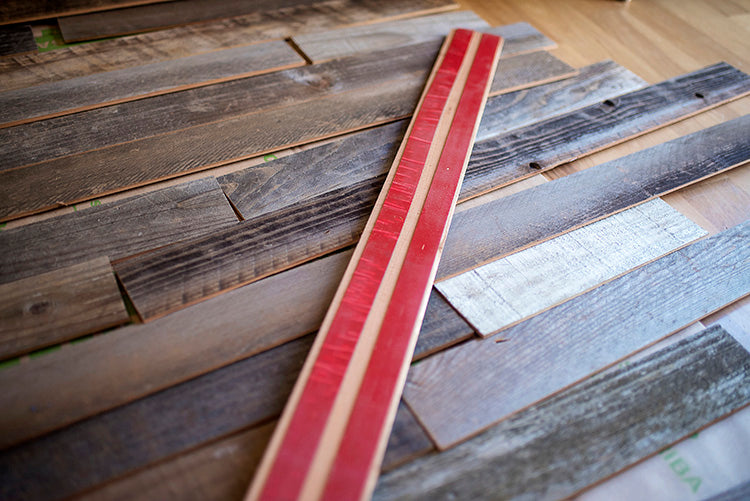 Plank & Mill temporary space reclaimed barn wood wall art