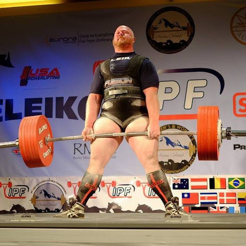 Male Powerlifter Lifting at Competition