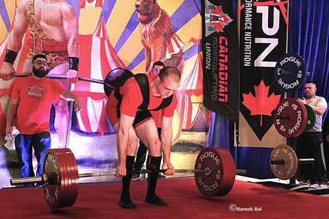 Powerlifter Readying for Competitive Lift