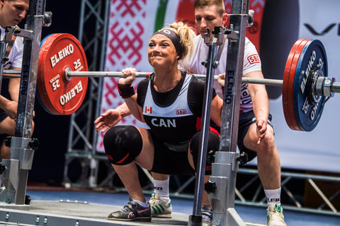 Female Powerlifter Competing