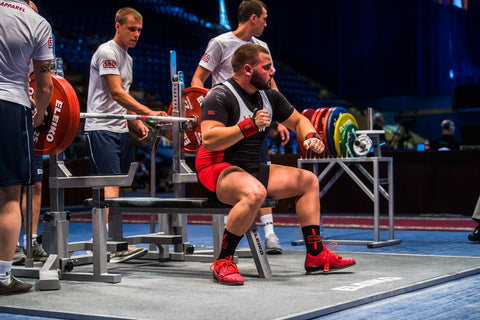 Powerlifter Preparing for Competitive Benchpress Lift