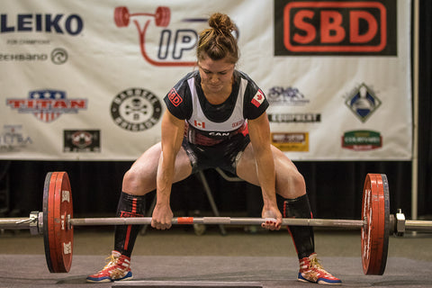 Female Powerlifter Competing