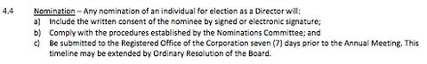 Nomination Rules