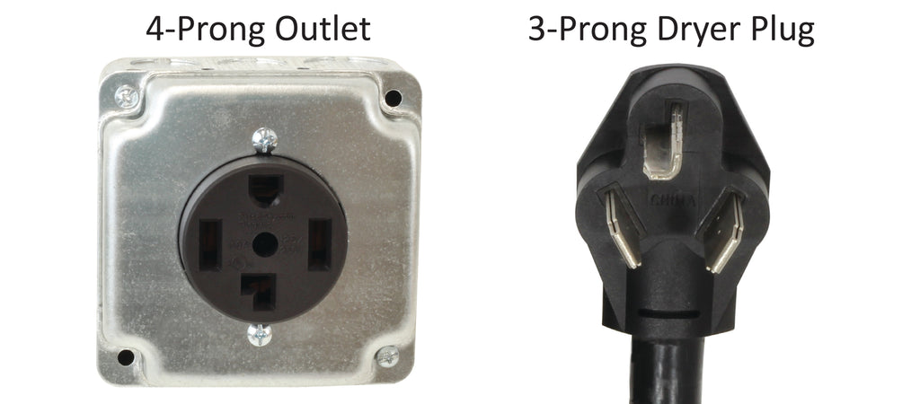 How can I plug my 3-prong dryer plug into a 4-prong dryer outlet?