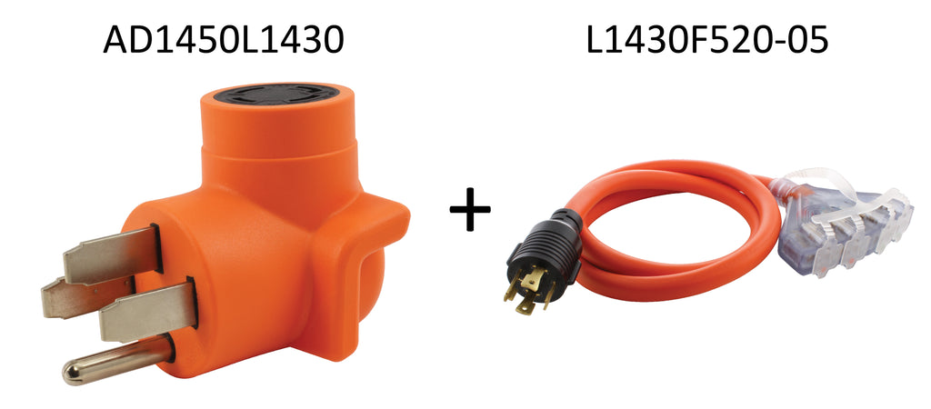AD1450L1430 compact adapter plug the L1430f520 PDU adapter by AC WORKS®