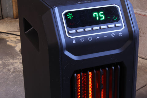 Portable Heater being powered in an emergency power outage using AC WORKS™ brand adapters.