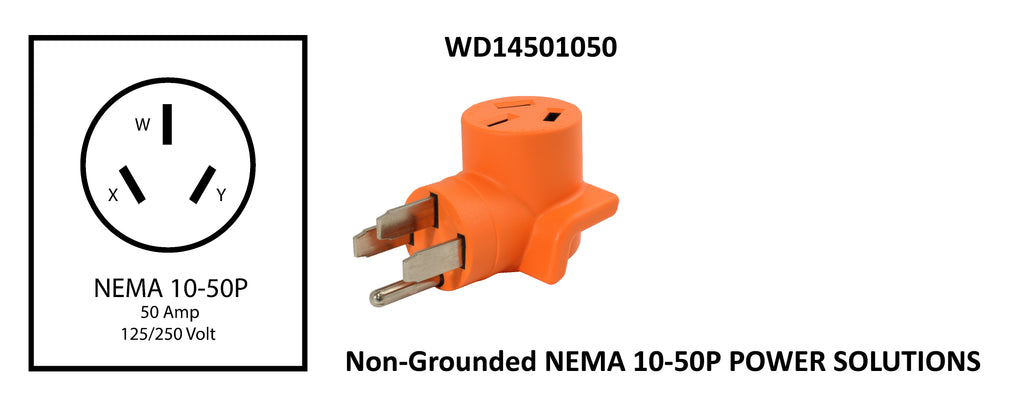 AC WORKS™ Brand non-grounded NEMA 10-50P