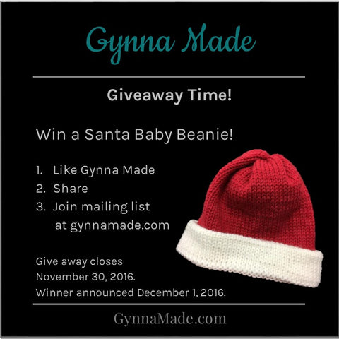 GynnaMade.com -Santa Baby Beanie - Giveaway