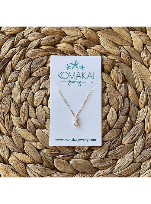 Komakai Jewelry Jewelry Bezel Opal Moon Necklace Bezel Opal Moon Necklace | Dainty Gemstone Jewelry | sungkyulgapa sungkyulgapa