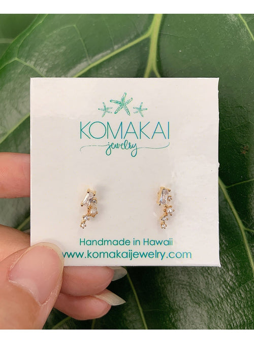 Komakai Jewelry Jewelry CZ Cluster Stud Earrings CZ Cluster Stud Earrings | Dainty Handmade Jewelry | sungkyulgapa sungkyulgapa