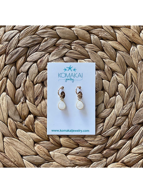 Komakai Jewelry Jewelry Moonstone Bezel Huggy Earrings Moonstone Bezel Huggy Earrings | Dainty Gemstone Jewelry | Valia H sungkyulgapa