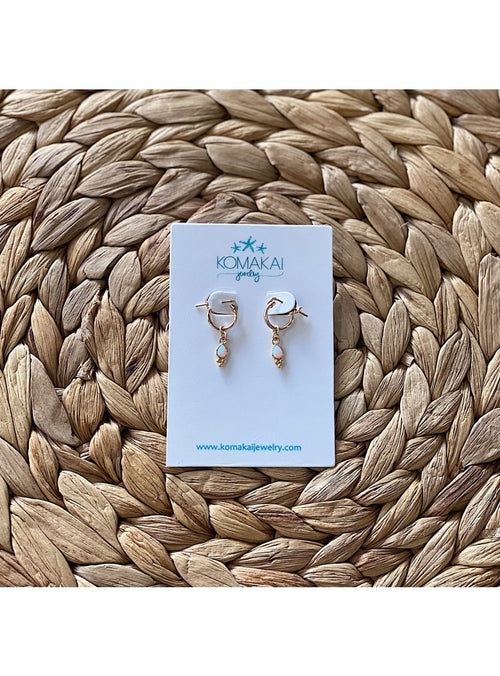 Komakai Jewelry Jewelry Opal Huggy Earrings Opal Huggy Earrings | Dainty Gemstone Jewelry | Valia H sungkyulgapa