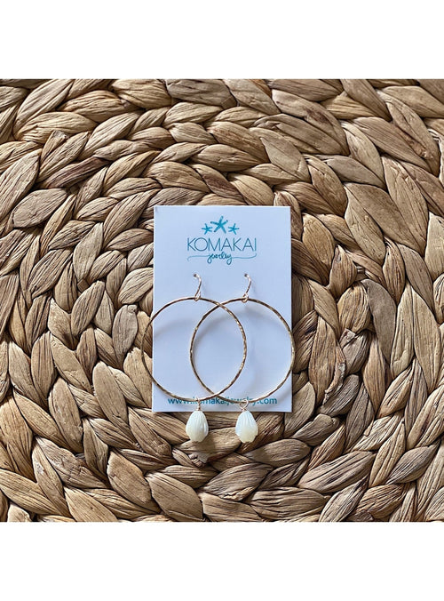 Komakai Jewelry Jewelry Pikake Hoop Earrings Pikake Hoop Earrings | Dainty Gemstone Jewelry | Valia H sungkyulgapa