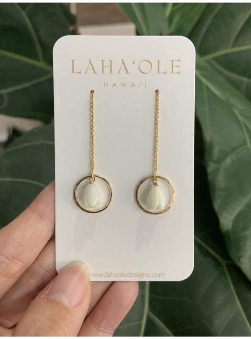 Laha’ole Jewelry 14k GF Pikake Threader Earrings Pikake Threader Earrings | Handmade Hawaiian Jewelry | sungkyulgapa sungkyulgapa