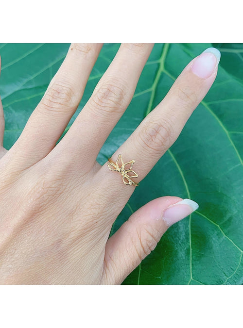 Laha’ole Jewelry Vermeil Naupaka Stacker Ring sungkyulgapa