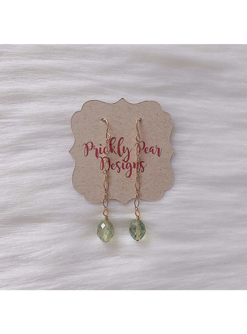 Prickly Pear Designs Jewelry 14k GF Prehnite Earrings Labradorite Earrings | Unique Handmade Gemstone Jewelry | Valia Ho sungkyulgapa