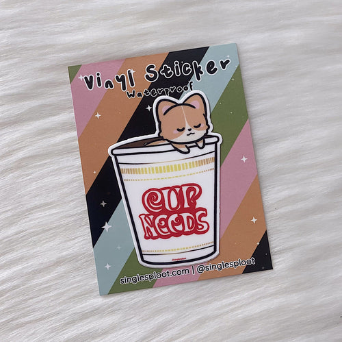 Single Sploot Stationary Cup Noods Corgi Sticker Cup Noods Corgi Sticker | Single Sploot at sungkyulgapa sungkyulgapa