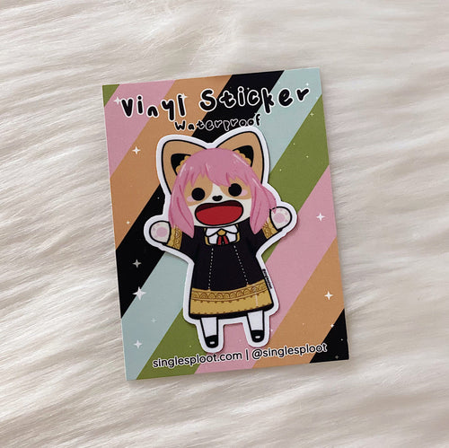 Single Sploot Stationary Waku Waku Pink Hair Girl Corgi Sticker Twilight Spy Corgi Sticker | Single Sploot at sungkyulgapa sungkyulgapa