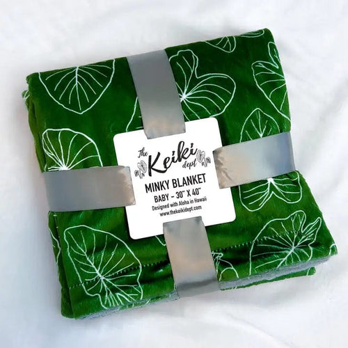 The Keiki Dept Quilts & Comforters Minky Blanket in Kalo sungkyulgapa