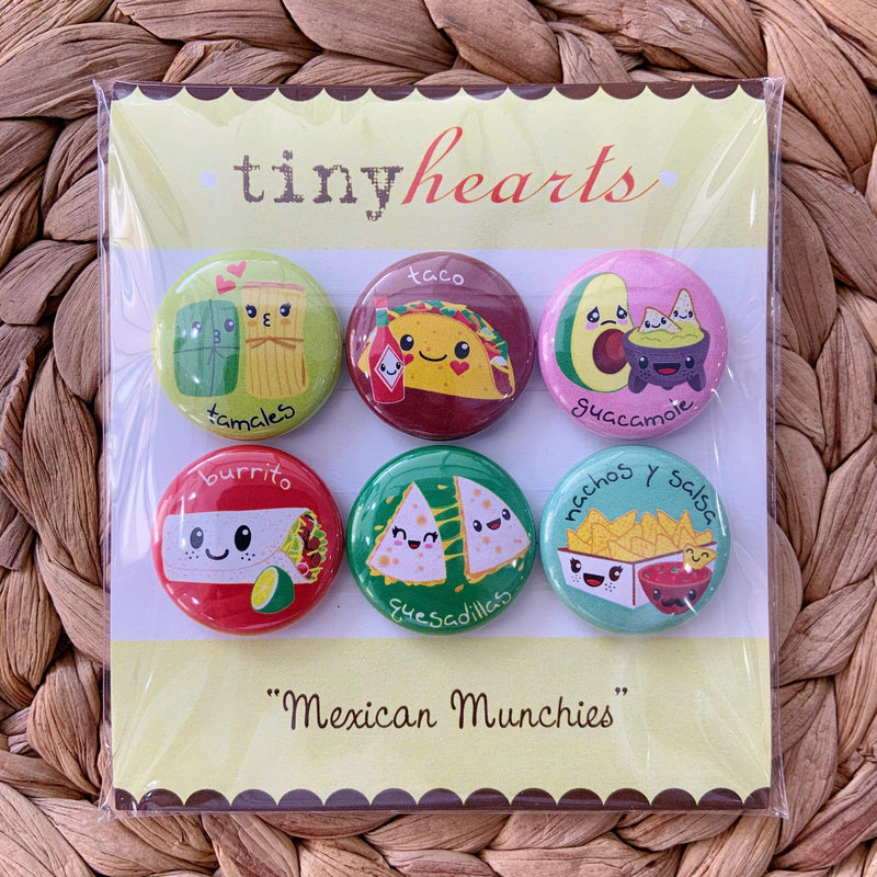 Tiny Hearts Gift Mexican Munchies Tiny Hearts Magnet Set Foodie Magnets | Handmade Fridge Magnets | Tiny Hearts sungkyulgapa
