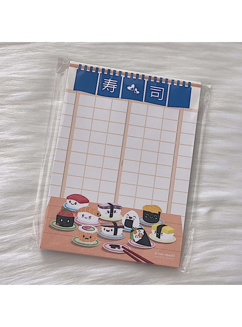 Tiny Hearts Stationary Sushi Bar Notepad Got Me All Bubbly Inside | Tiny Hearts at sungkyulgapa sungkyulgapa