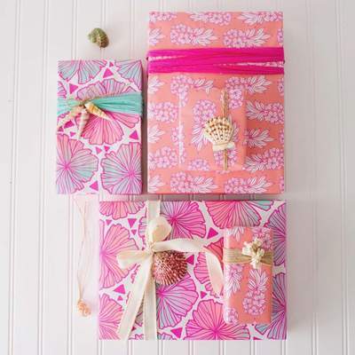 Wrappily Eco Gift Wrap Co. Stationary Wrappily Paper in Pineapple Blush sungkyulgapa