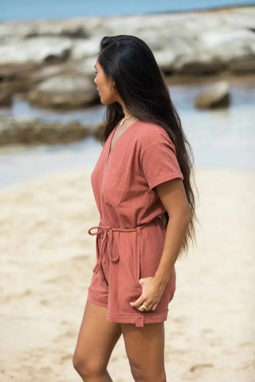 Yireh Romper Leah Romper in Terra Leah Romper in Terra | YIREH | An ethically conscious clothing brand sungkyulgapa