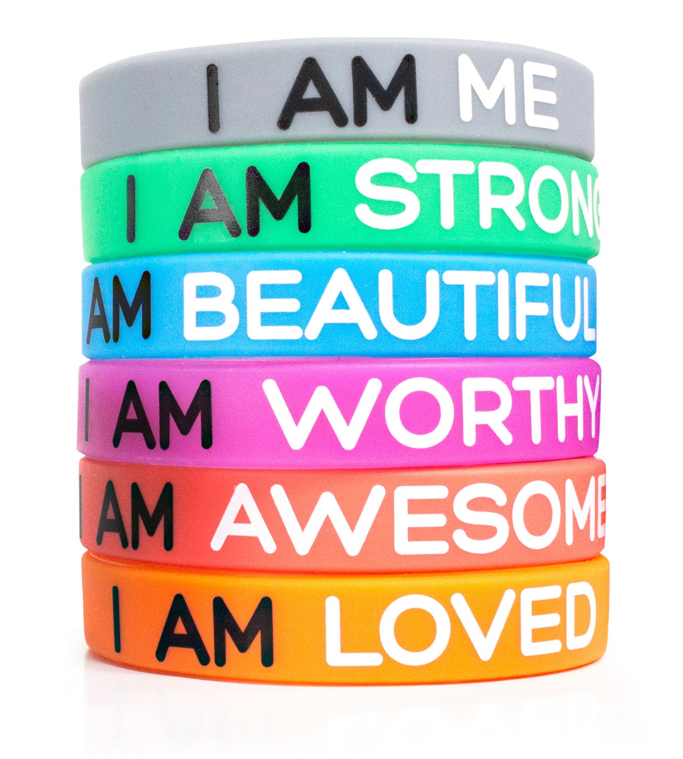 Blank Rubber Silicone Bracelets Eventitems 48 pcs Multi-Pack Silicone Wristbands Select from a Variety of Colors 