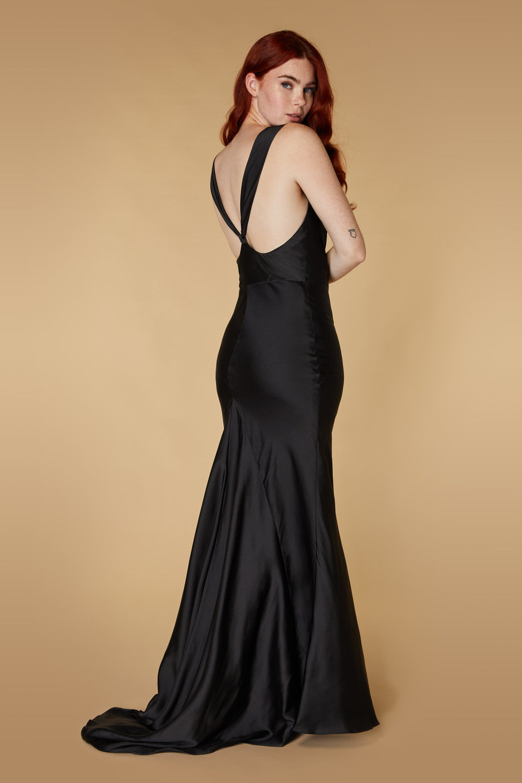 Mika Cowl Front Maxi Dress With Strappy Back Detail, UK 10 / US 6 / EU 38 / Black