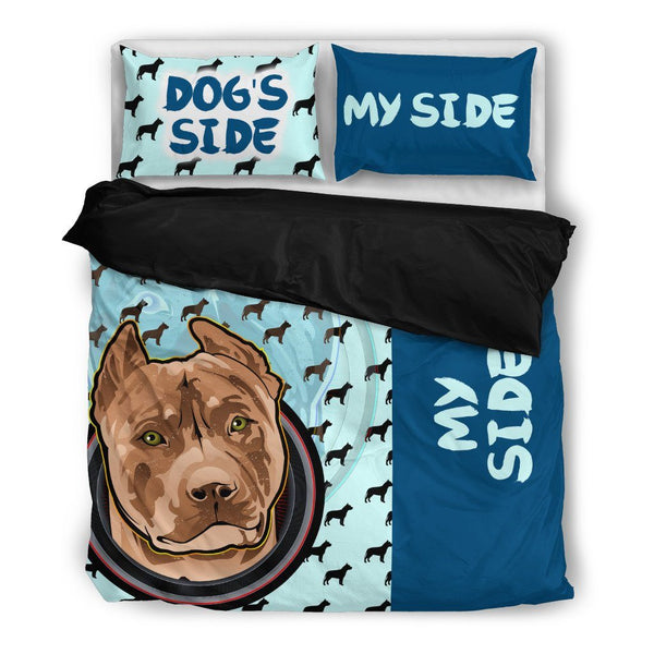 Pit Bull Dog Side My Side Bedding Set Omgrescue