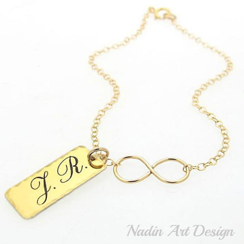 personalized infinity charm bracelets, necklaces