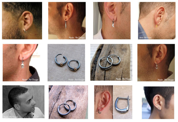 mens earrings - earrings for men - guys earrings