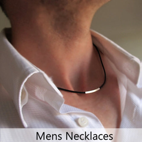 Mens necklaces - Leather Necklace for men - Mes Jewelry