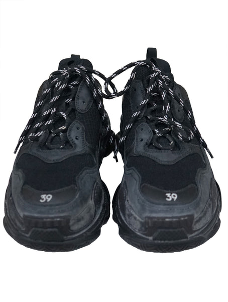 balenciaga triple s black 39