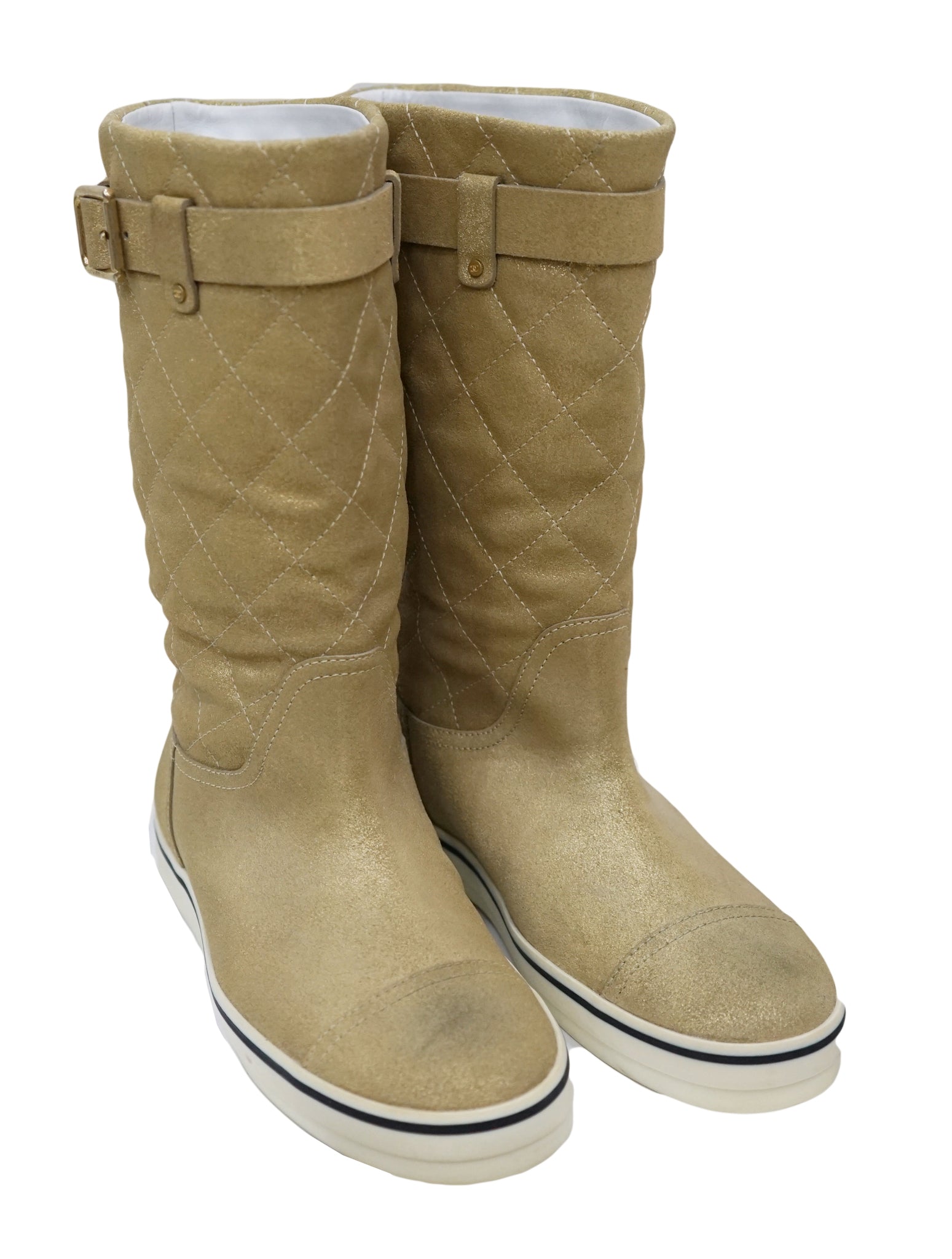 METALLIC TEXTURED LEATHER MID BOOTS