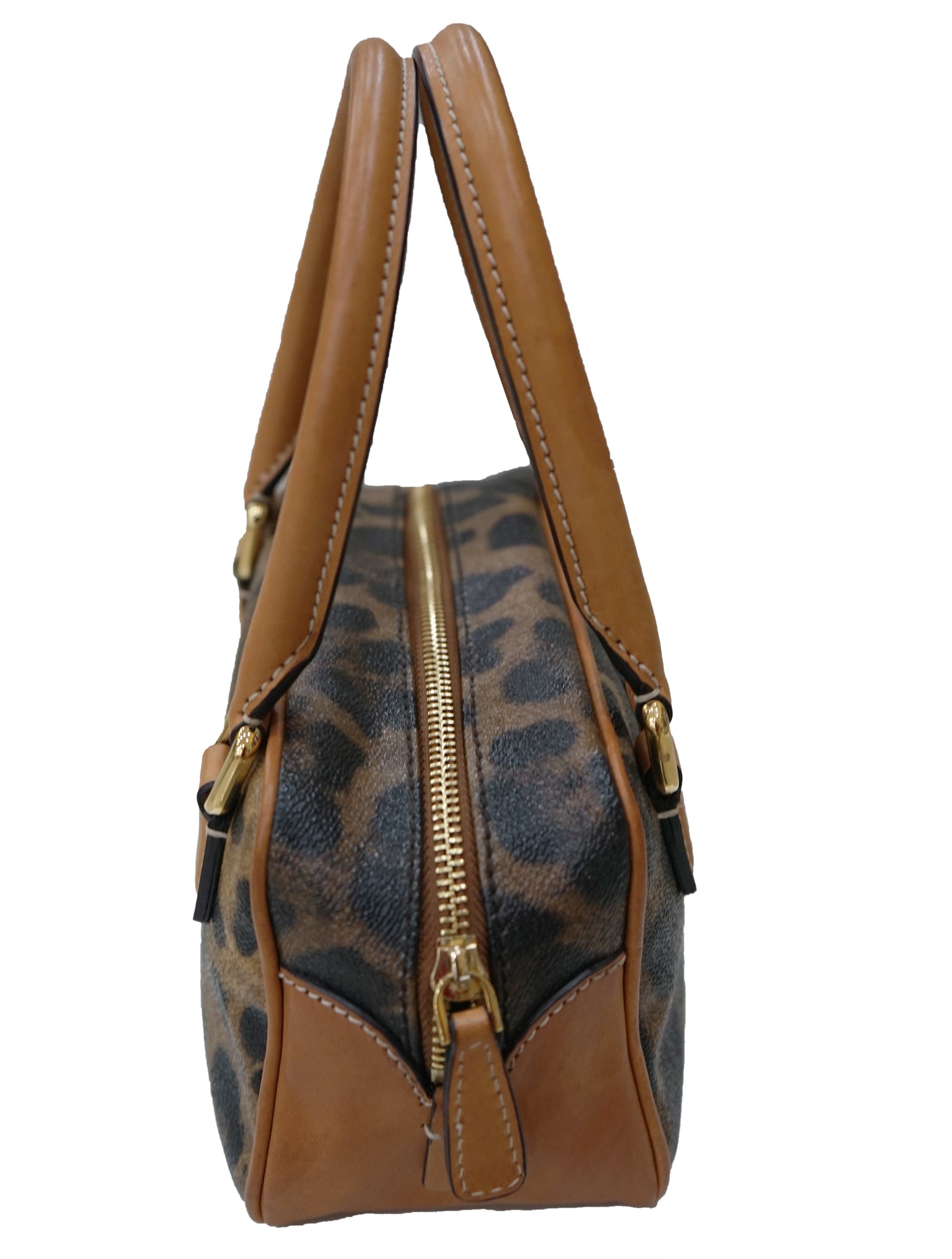 LEOPARD PRINT SMALL BOWLING BAG