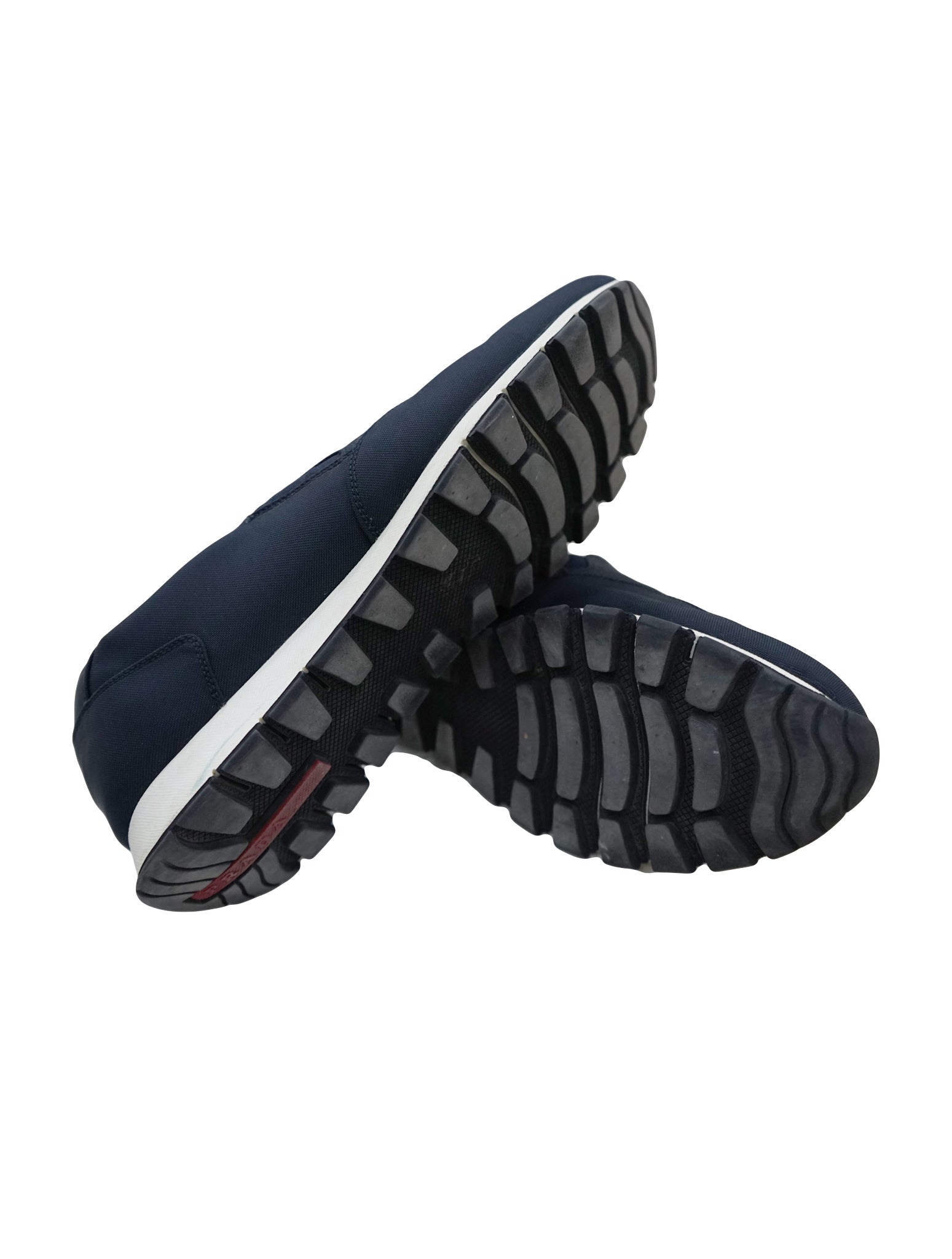 NAVY BLUE NYLON SLIP ON SNEAKERS