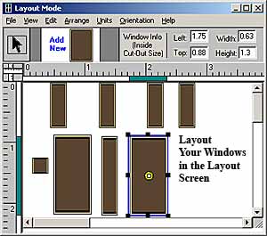 Window Designer by Evan Designs Layout Screen Capture