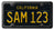 California throwback 60's license plate inside of StreamlineJK Black powdered Stainless Steel license plate frame