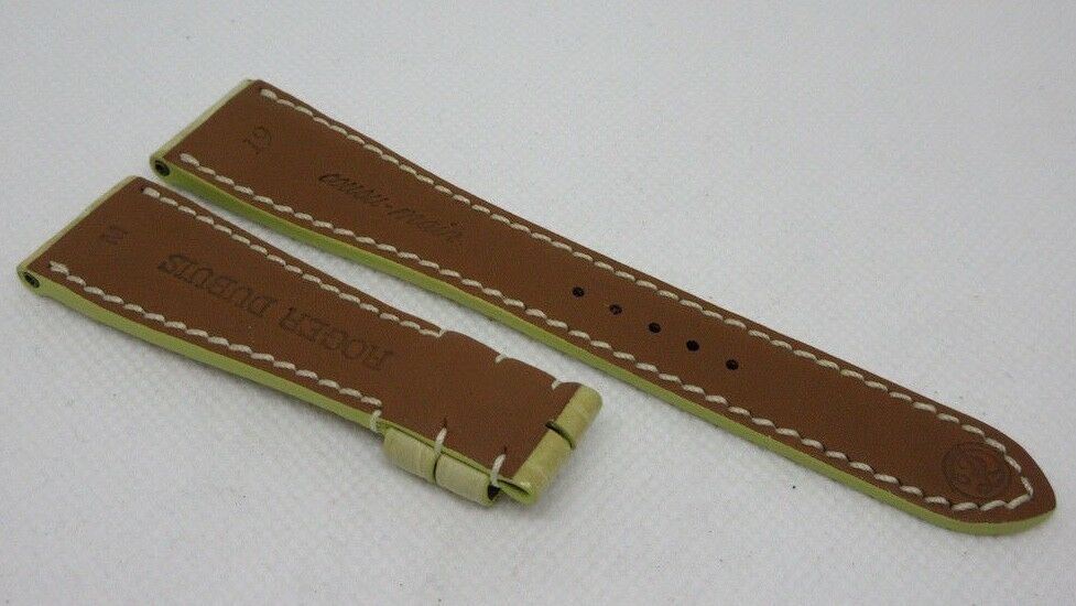 New Roger Dubuis M28 Yellow Alligator Strap 19mm