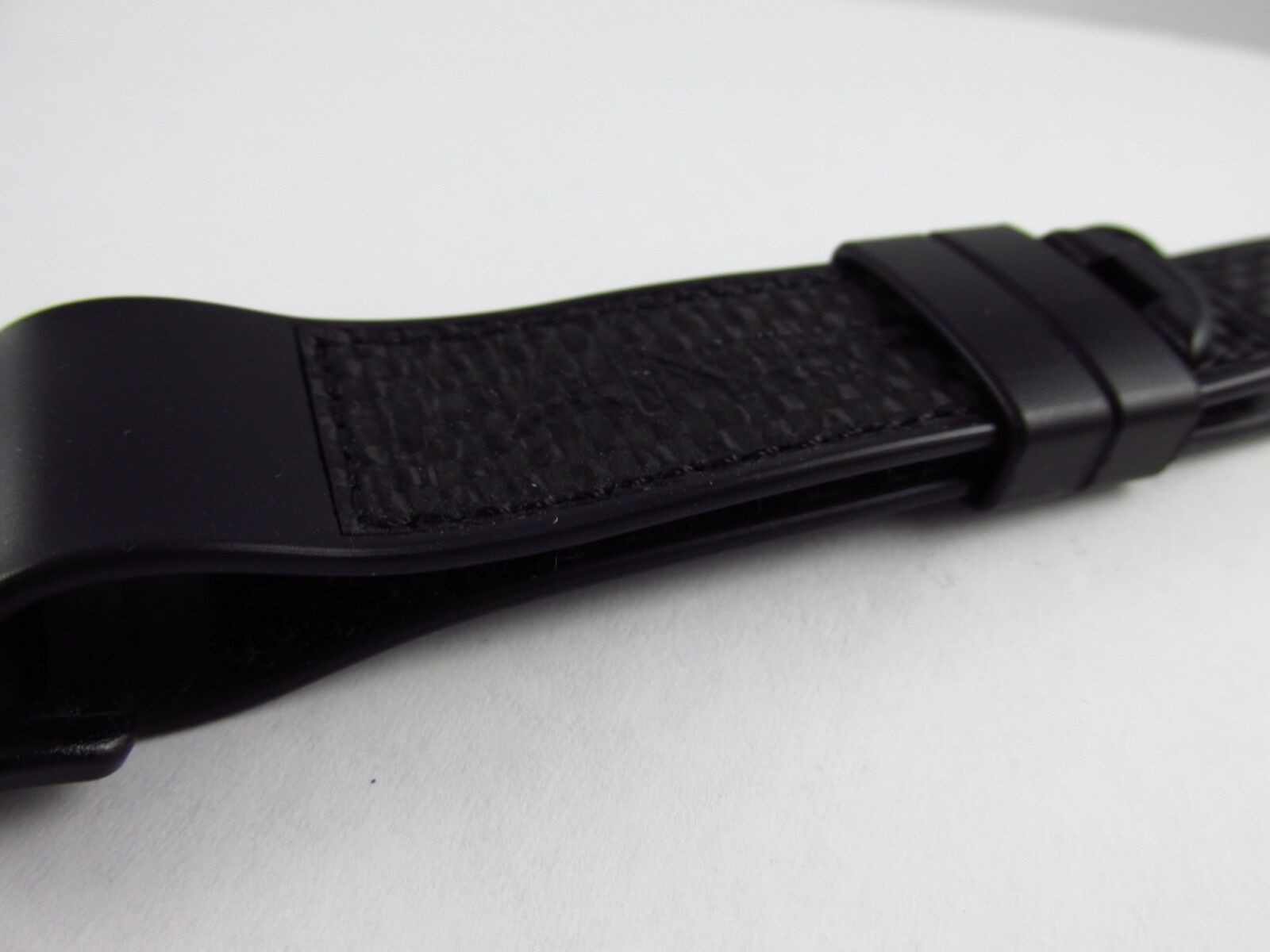 New Panerai 22mm Black Coramid Carbon Rubber Dive Strap Bag OEM