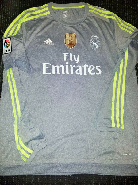 Cristiano Ronaldo Real Madrid 2015 2016 Gray Long Sleeve Jersey Camise