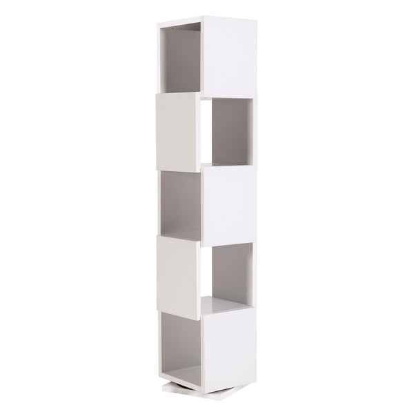 Tema Shell Tall Rotating Wood Bookshelf White Or Black Ellamodern