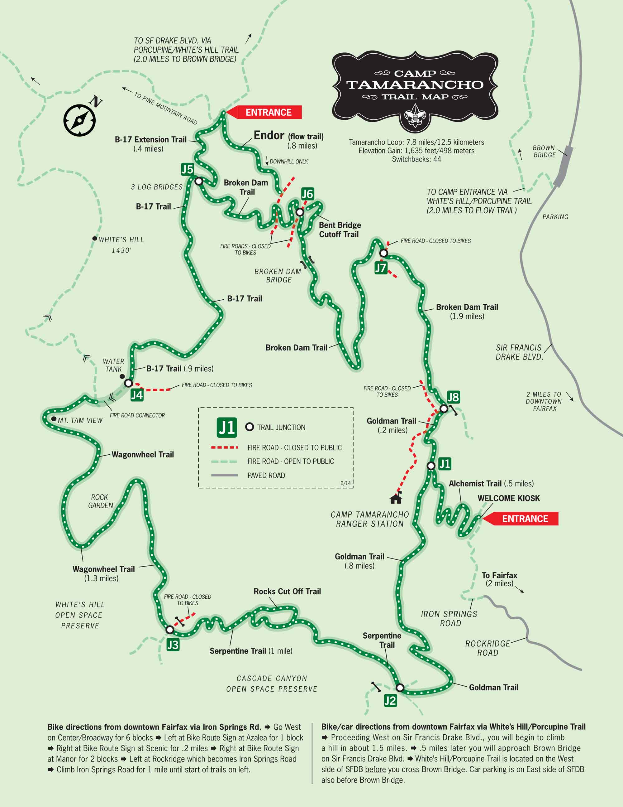Camp Tamarancho Trail Map
