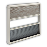 PLEATED BLIND FOR S7P  WINDOW This combination of a single pleated darkening screen and a fly screen is specially designed for use with Dometic's S7P windows