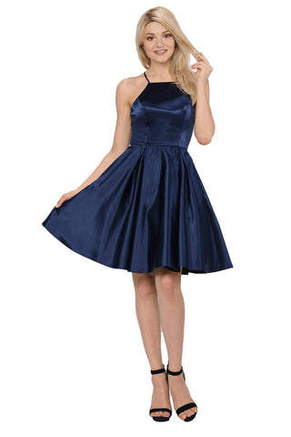 Stunning beaded halter neckline formal homecoming dress poly #8038