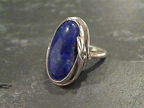 Size 6 Lapis Lazuli, Sterling Silver Ring