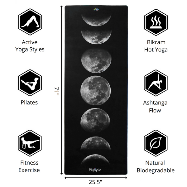 Plyopic All In One Yoga Mat Moon Phases